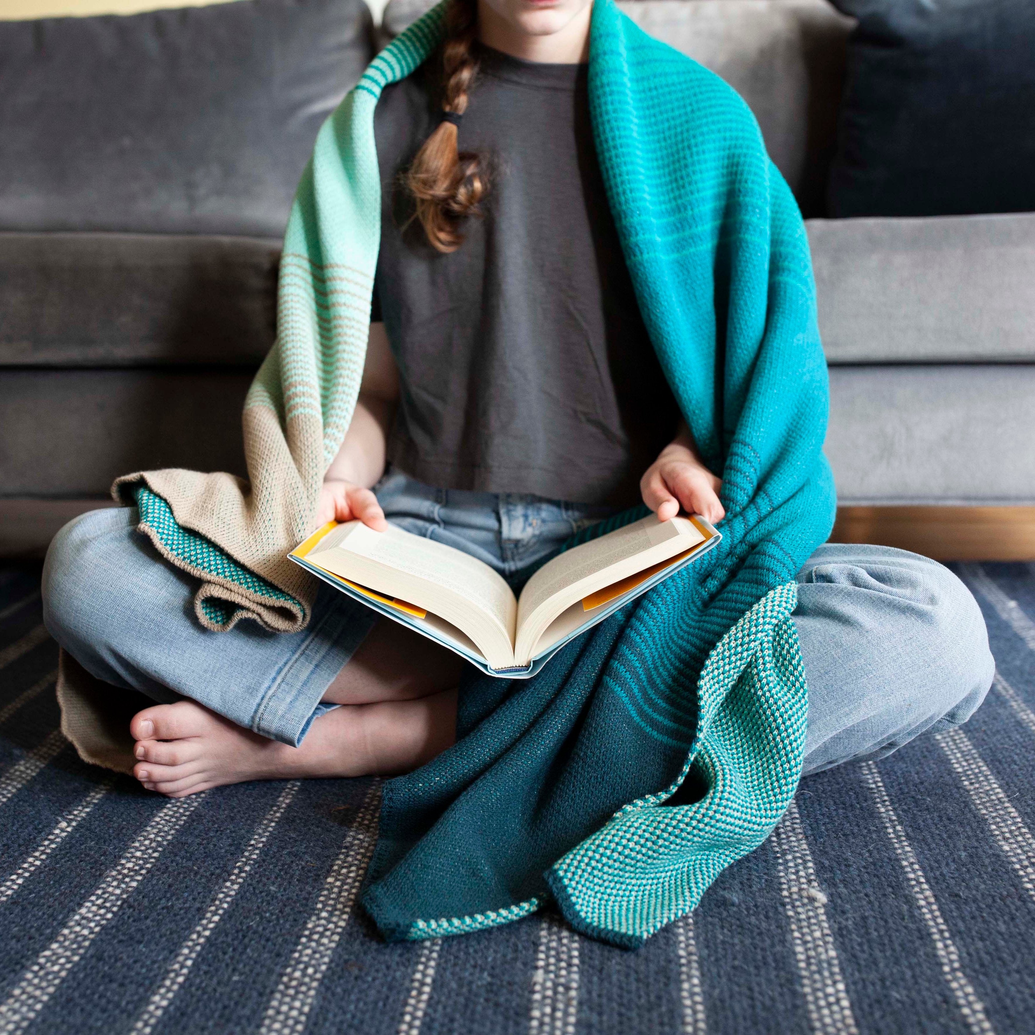 seek & swoon isla ombre throw blanket